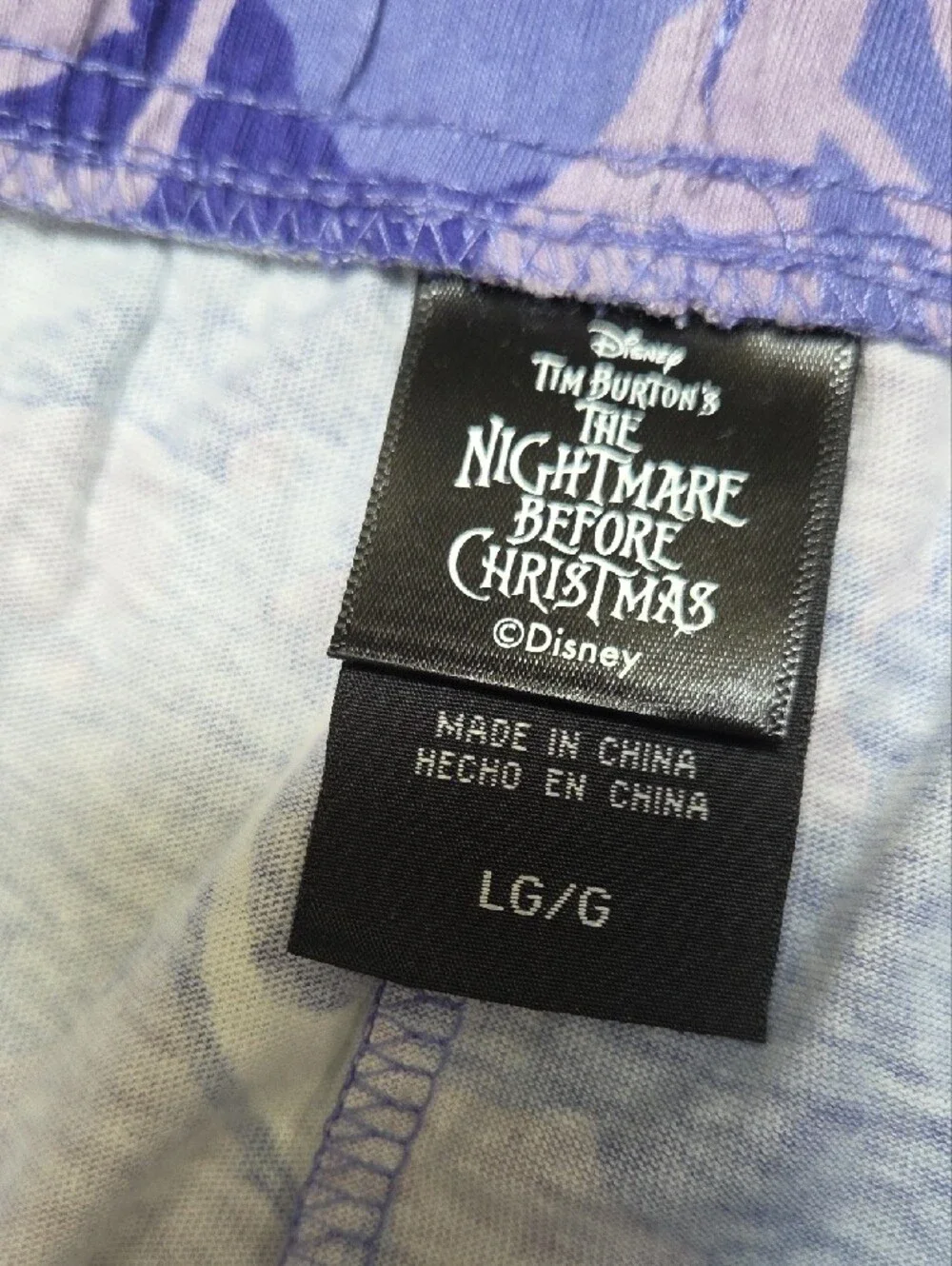 (#3) Disney Purple & White Jack Skellington Women's Pajama Pants - Picture 2 of 6